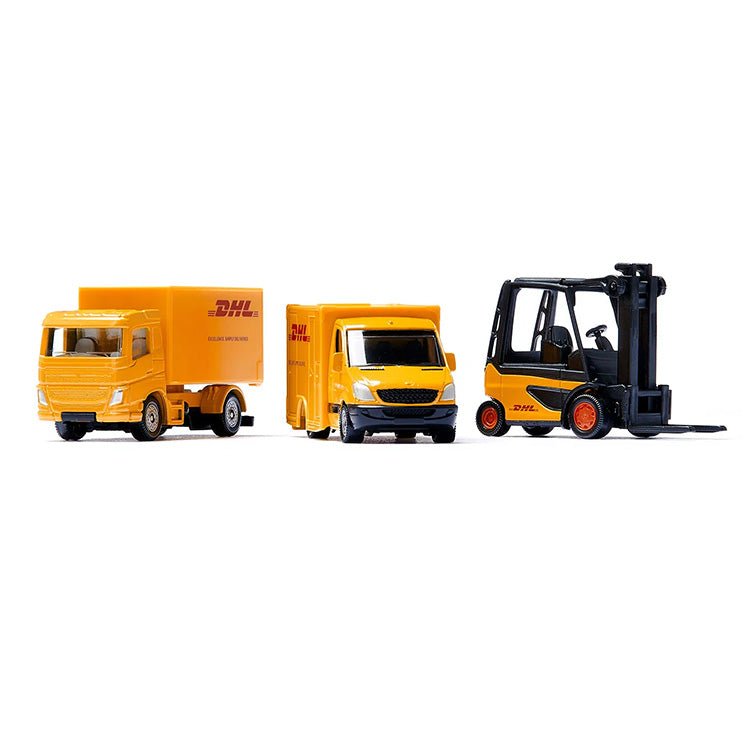 Cadeauset DHL Logistiek - set van 6 - Auto's en voertuigen Siku - In den Olifant