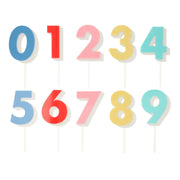 Caketoppers Rainbow Number Acrylic Toppers - set van 10 - Taartversiering Meri Meri - In den Olifant