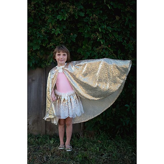 Verkleedcape Gracious Gold Sequins