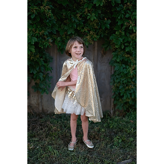 Verkleedcape Gracious Gold Sequins