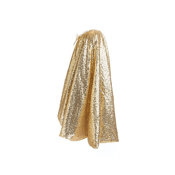 Verkleedcape Gracious Gold Sequins