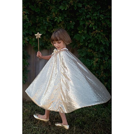 Verkleedcape Gracious Gold Sequins