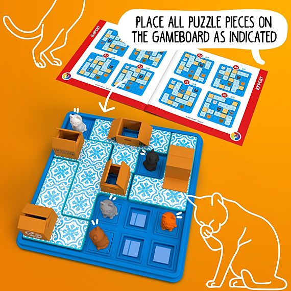 Puzzelspel Cats & Boxes - 60 Opdrachten