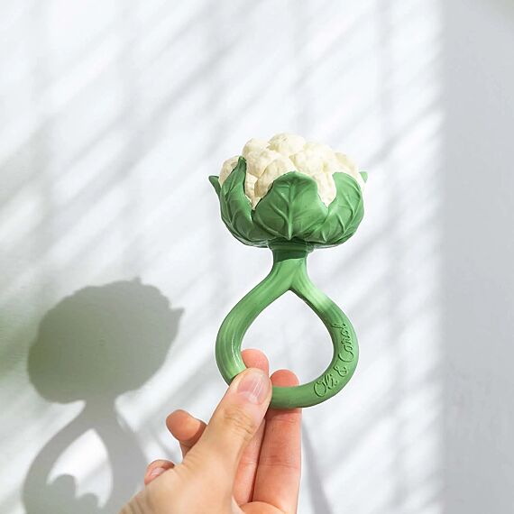 Rammelaar En Bijtspeeltje | Cauliflower Rattle Toy