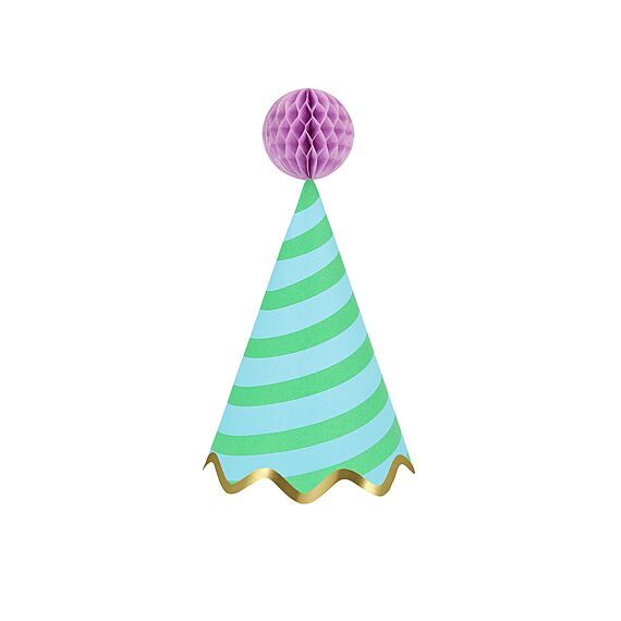 Feesthoedjes Stripe Party Hats - Set Van 8