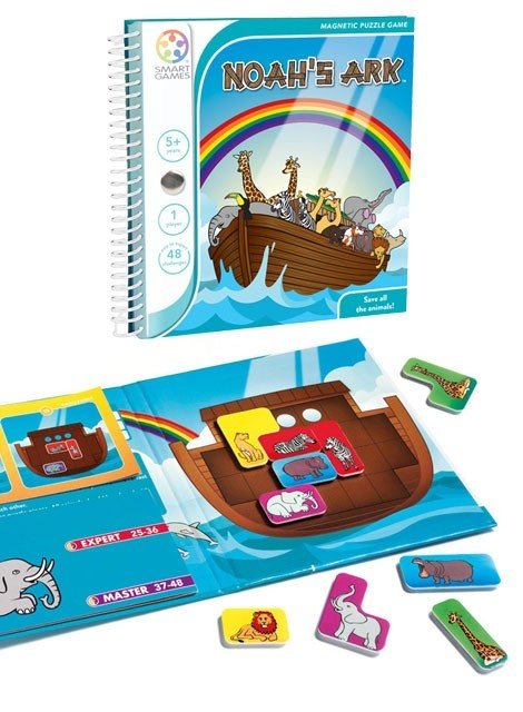 Compact puzzelspel - Noah's Ark - Breinpuzzels en tangram Smart - In den Olifant