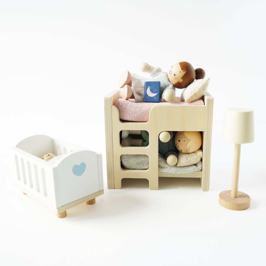 Complete houten meubelset voor het poppenhuis - Poppenhuismeubels en accessoires Le Toy Van - In den Olifant