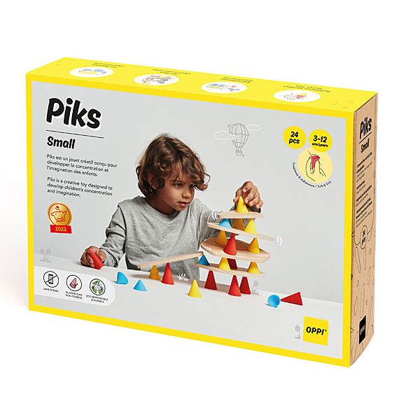 Constructiespeelgoed Piks Small | Set Van 24 - Open ended speelgoed Oppi - In den Olifant