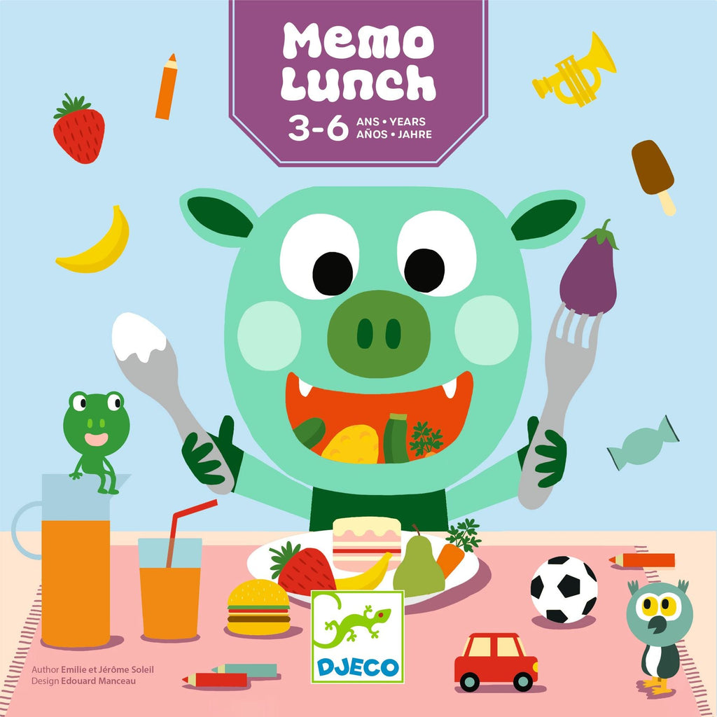 Coöperatief geheugenspel - Memo lunch - Memo en domino Djeco - In den Olifant