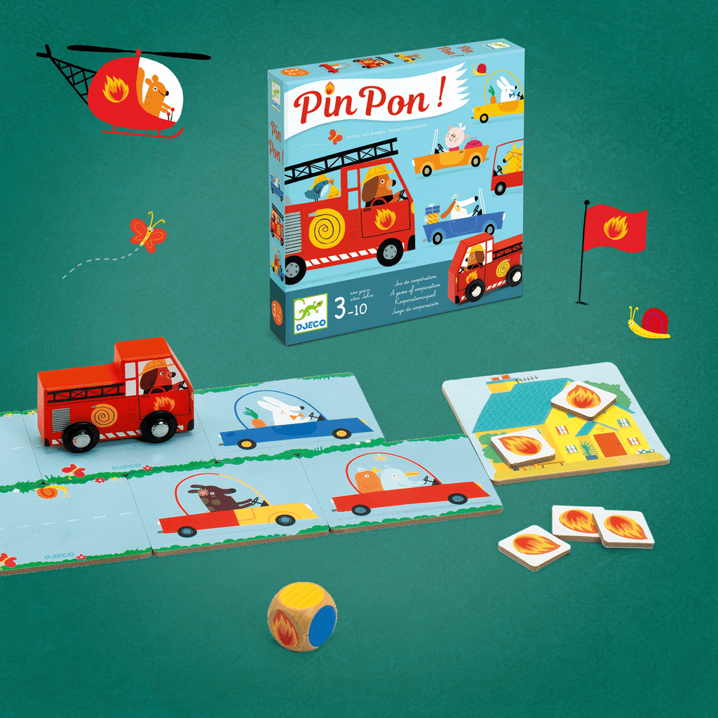 Coöperatief spel - PinPon ! - Coöperatieve gezelschapsspellen Djeco - In den Olifant