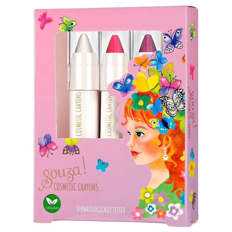 Cosmetics Crayons - set van 3 - Kinderschmink en tattoos Souza for kids - In den Olifant