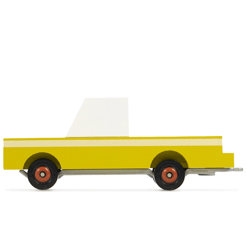 Coyote Pickup (T103) 8,4X4,1X3Cm, Wooden Diecast, Magnetic, In - Speelvoertuigen Candycar - In den Olifant