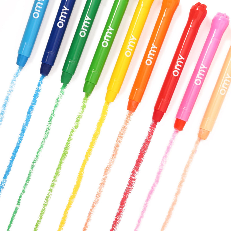 Crayons Gel - set van 9 - Kleuren en tekenen Omy - In den Olifant