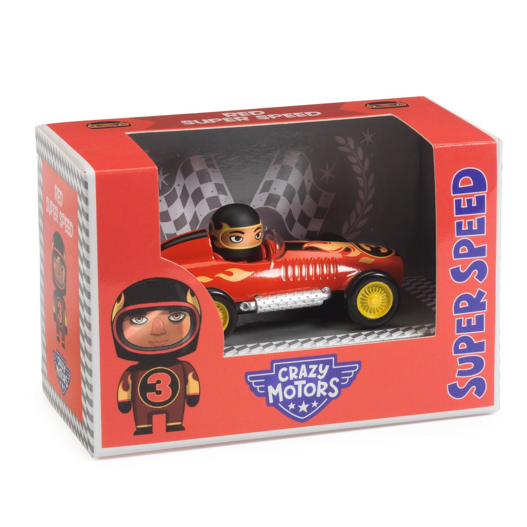 Crazy Motors raceauto - Red Super Speed - Auto's en voertuigen Djeco - In den Olifant