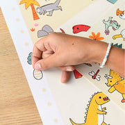 Creatieve Poster + 150 Stickers Dino | 3 - 10 Jaar - Stickers en stickersets Poppik - In den Olifant