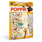 Creatieve Poster + 150 Stickers Dino | 3 - 10 Jaar - Stickers en stickersets Poppik - In den Olifant