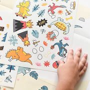 Creatieve Poster + 150 Stickers Dino | 3 - 10 Jaar - Stickers en stickersets Poppik - In den Olifant