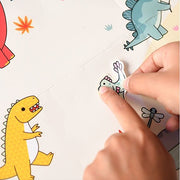Creatieve Poster + 150 Stickers Dino | 3 - 10 Jaar - Stickers en stickersets Poppik - In den Olifant