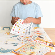 Creatieve Poster + 150 Stickers Dino | 3 - 10 Jaar - Stickers en stickersets Poppik - In den Olifant