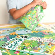 Creatieve Poster + 150 Stickers Jungle | 3 - 10 Jaar - Stickers en stickersets Poppik - In den Olifant