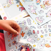 Creatieve Poster + 150 Stickers Kawai Party | 5 - 10 Jaar - Stickers en stickersets Poppik - In den Olifant