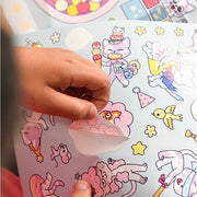Creatieve Poster + 150 Stickers Kawai Party | 5 - 10 Jaar - Stickers en stickersets Poppik - In den Olifant