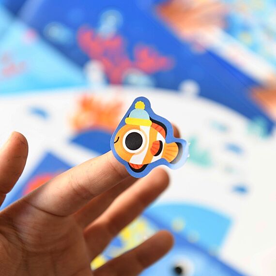 Creatieve Poster + 150 Stickers Sea | 3 - 10 Jaar - Stickers en stickersets Poppik - In den Olifant