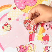 Creatieve Poster + 150 Stickers Unicorns | 5 - 10 Jaar - Stickers en stickersets Poppik - In den Olifant