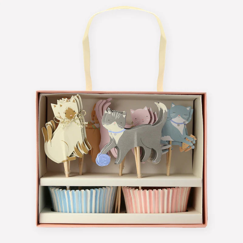 Cute Kittens Cupcake Kit - set van 24