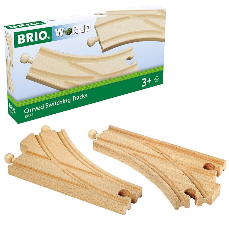 Curved Switching Tracks Uitbreidingsset - 2 onderdelen - Treinsporen en accessoires Brio - In den Olifant