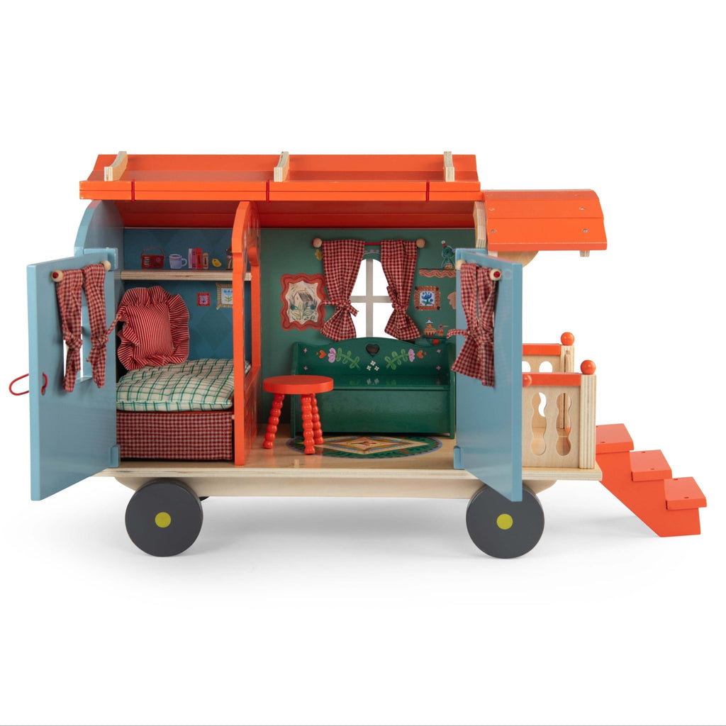 De woonwagen Les Minouchkas - Poppenhuismeubels en accessoires Moulin Roty - In den Olifant