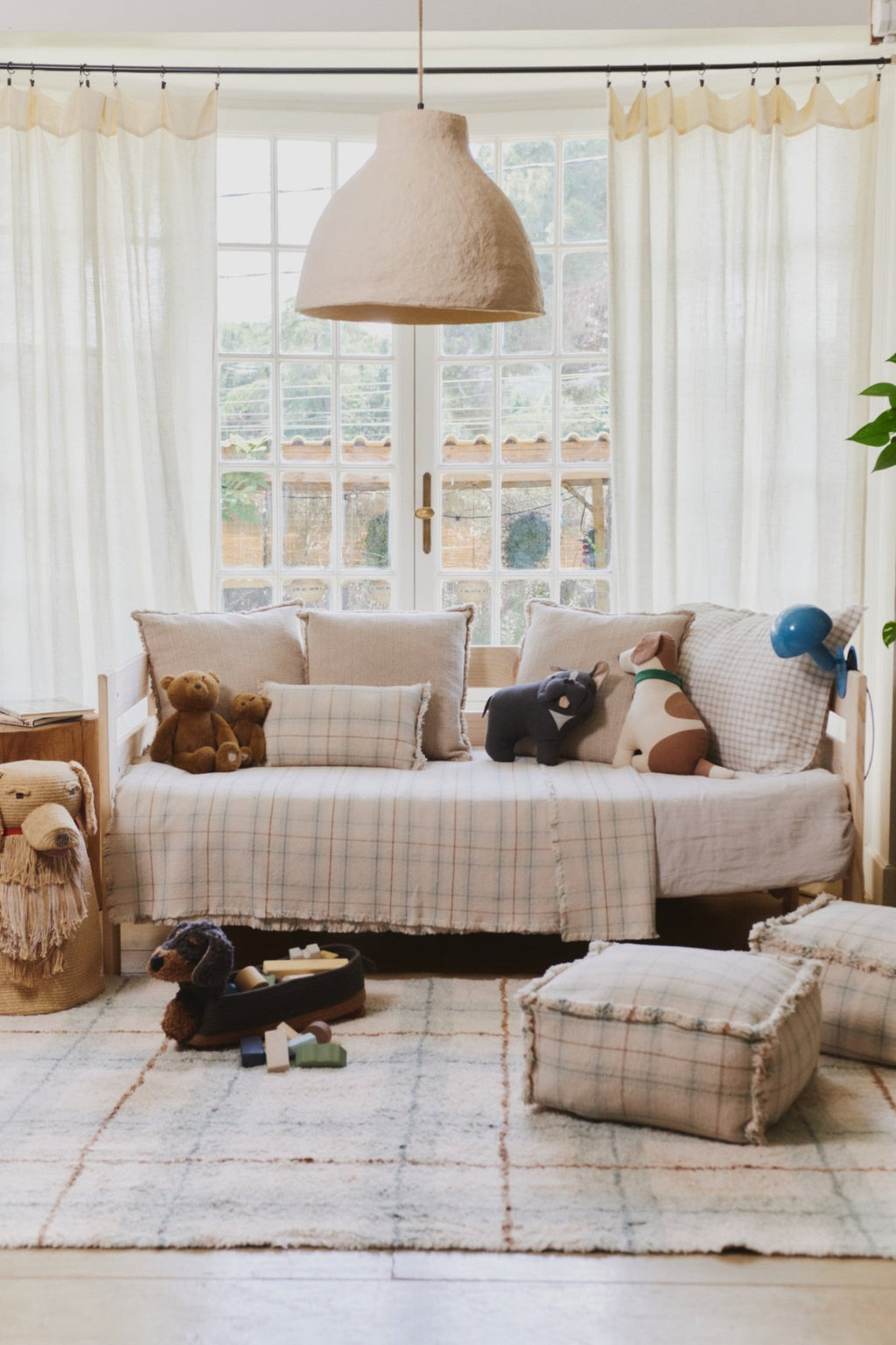 Deken Handloom Plaid Tartan Blue Sage - 140 x 200 cm - Dekens en plaids Lorena Canals - In den Olifant