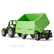 Deutz - Fahr tractor met Fortuna 2 - assige aanhangwagen - Auto's en voertuigen Siku - In den Olifant