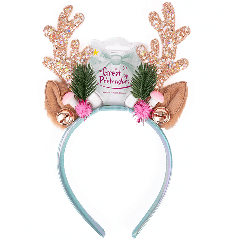 Diadeem Holiday Rudolph Headband Pink/Mint - Haarspeldjes en diadeems Great Pretenders - In den Olifant