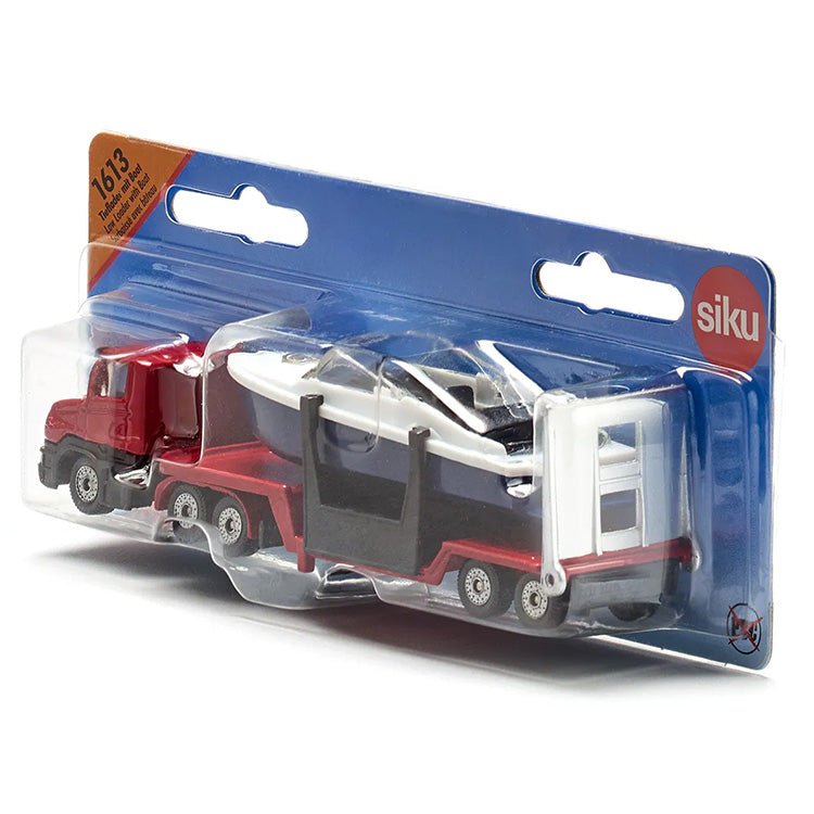 Dieplader met boot - Auto's en voertuigen Siku - In den Olifant