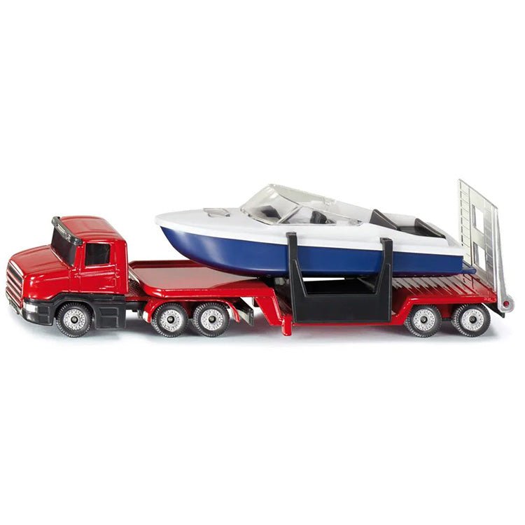 Dieplader met boot - Auto's en voertuigen Siku - In den Olifant