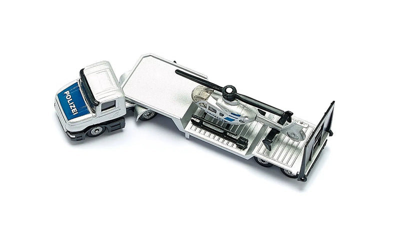 Dieplader met helikopter - Auto's en voertuigen Siku - In den Olifant