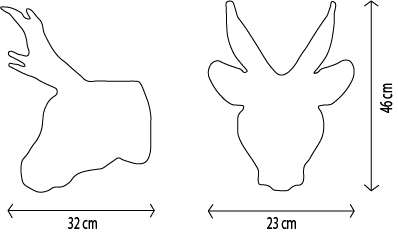 Dierentrofee Ree Toby - Muurdecoratie Wild & Soft - In den Olifant