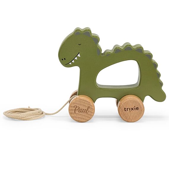 Trekspeeltje - Wooden Pull Along Toy Mr Dino