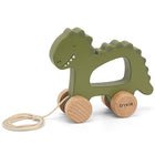 Trekspeeltje - Wooden Pull Along Toy Mr Dino