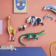DIY Wall Art Big Wild Animals - Panda Family - Muurdecoratie Studio Roof - In den Olifant