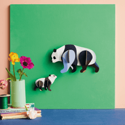 DIY Wall Art Big Wild Animals - Panda Family - Muurdecoratie Studio Roof - In den Olifant