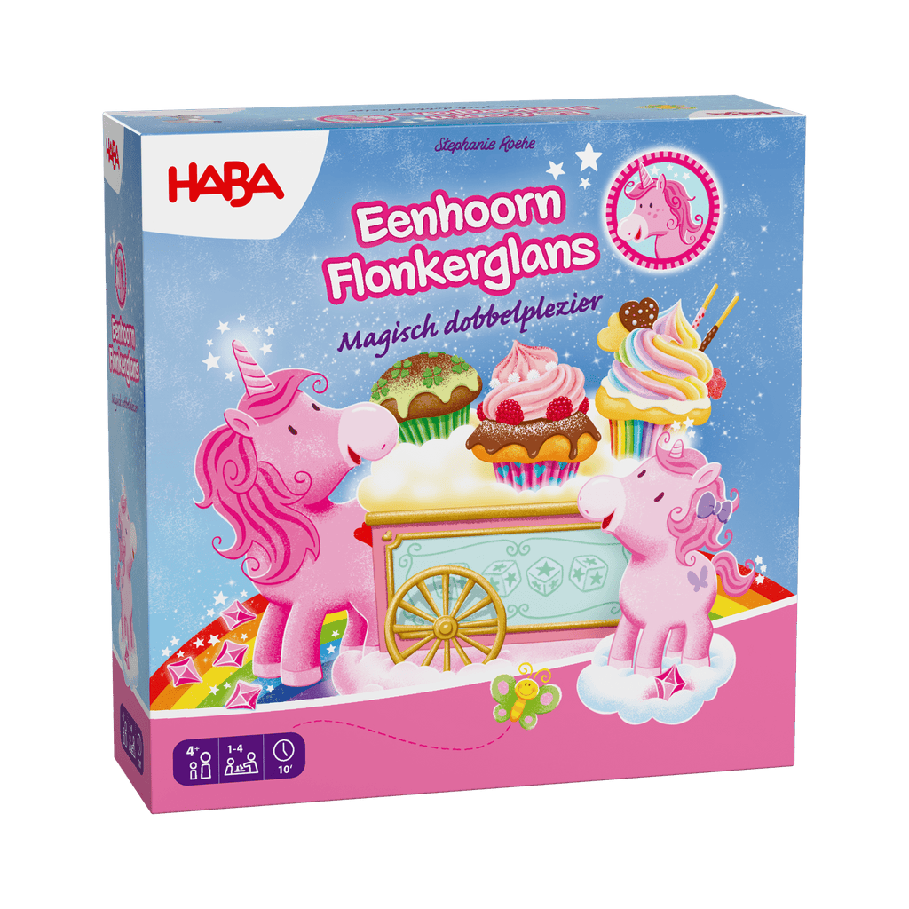 Dobbelspel Eenhoorn Flonkerglans - Magisch dobbelplezier - Dobbelspellen Haba - In den Olifant