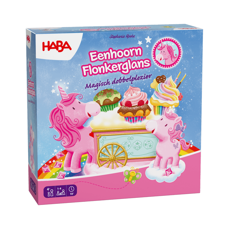 Dobbelspel Eenhoorn Flonkerglans - Magisch dobbelplezier - Dobbelspellen Haba - In den Olifant