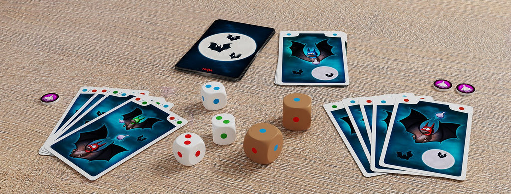 Dobbelsspel met dobbelbeker - Tobi Knobi - Dobbelspellen Haba - In den Olifant