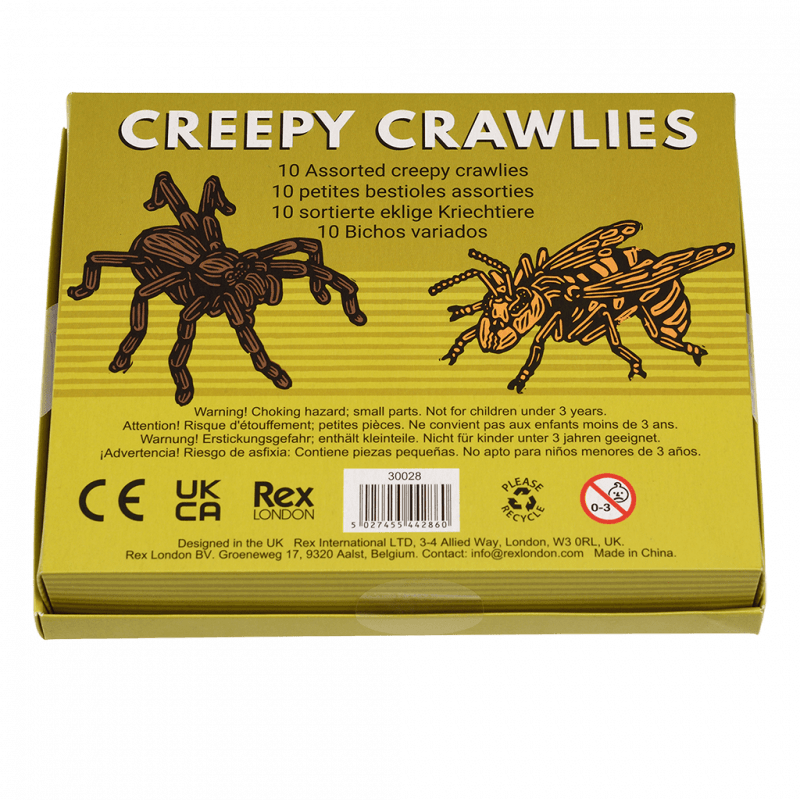 Doosje vol insecten Assorted Creepy Crawlies - set van 10 - Speelfiguren REX London - In den Olifant