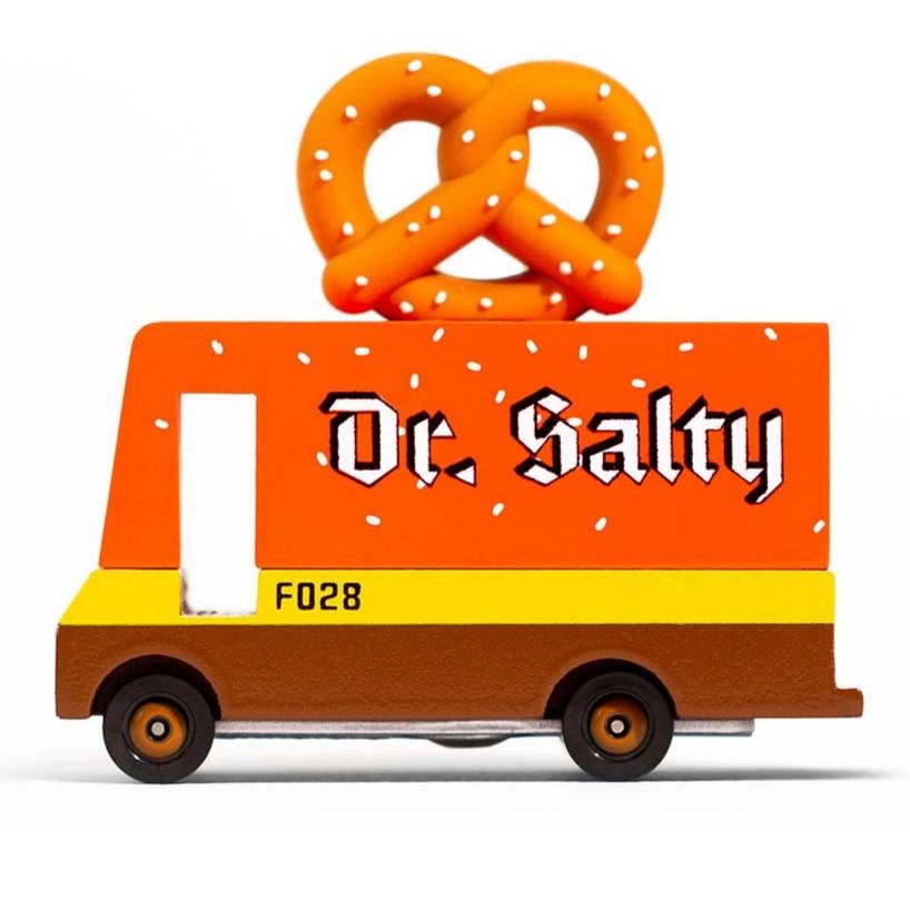 Pretzel Van - Dr. Salty (F028) 8,4X4,1X6,5Cm, Wooden Diecast, In