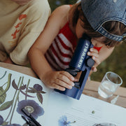Draagbare microscoop blauw - Kidymicroscoop - STEM speelgoed Kidywolf - In den Olifant