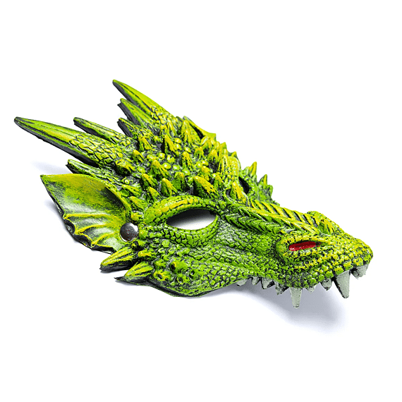 Rubberen Drakenmasker - Groen