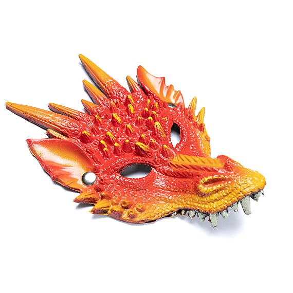 Rubberen Drakenmasker - Rood